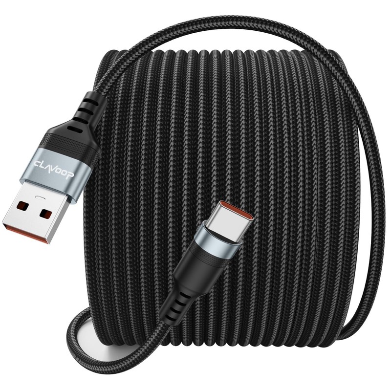 30ft USB A to USB C Charging Cable, 18W Fast Charge, Braided Type C Cord for iPh gallery