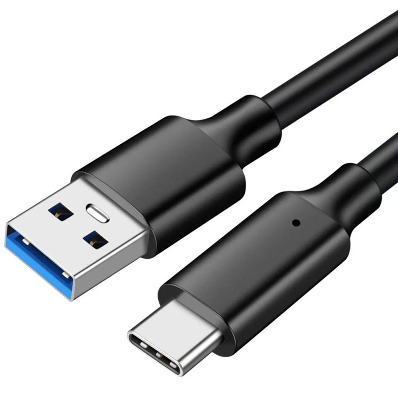 USB 3.2 to Type-C Cable 10Gbps 3A 60W Fast Charge Data Cord Black gallery