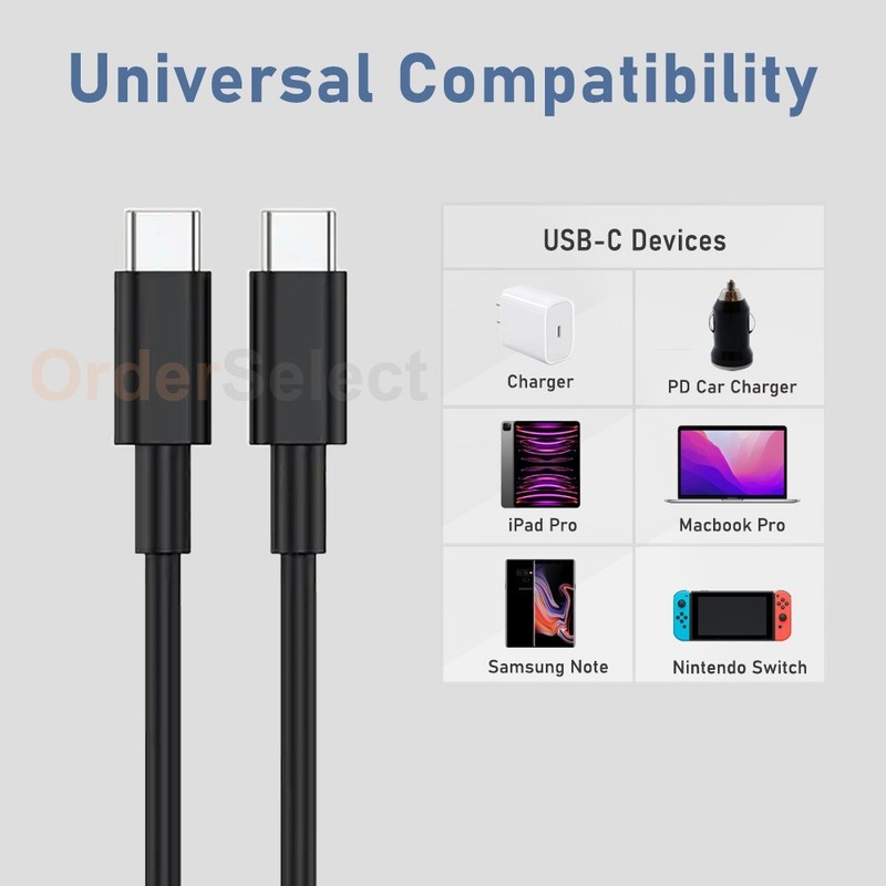 2X USB C Cable 3A Fast Charger Cord for iPhone 15/15 Plus/15 Pro/ 15 Pro Max gallery