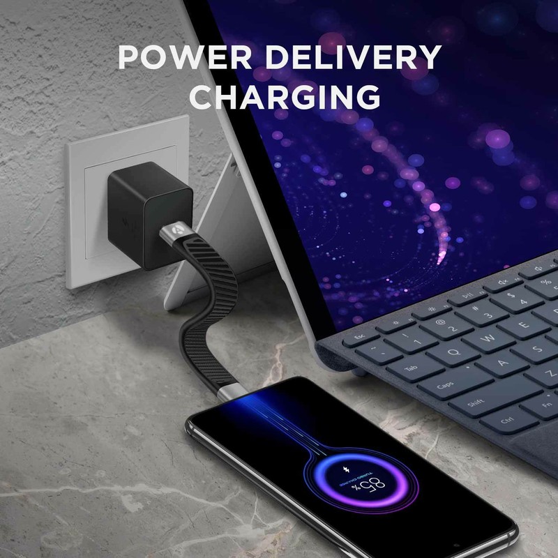 Afterplug Short USB-C to USB C Cable [0.5 ft 6 inch], 100W 5A 10Gbps gallery