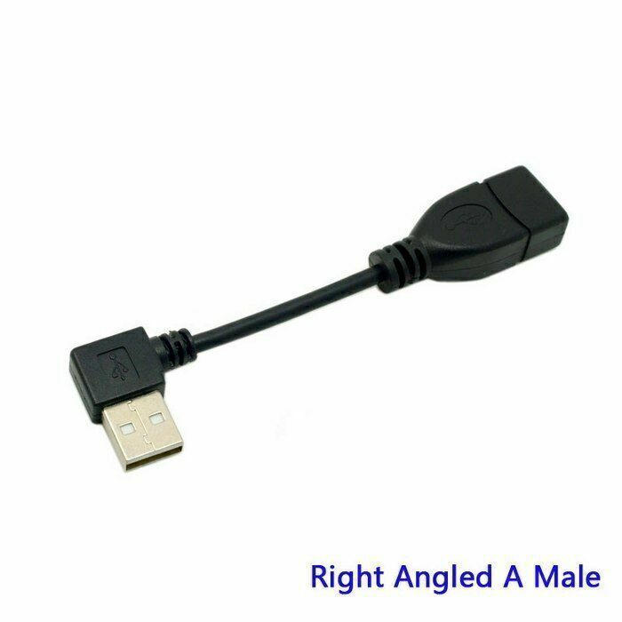 2pcs 90 Degree Left & Right Angled USB 2.0 A Male to USB Female Extension Cable gallery