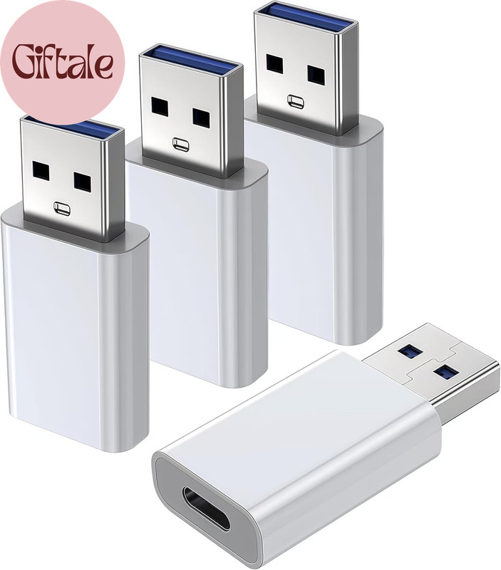 4Pack USB to USB C Adapter,Typec to USB Adapter Charger Cable Converter,Otg Char