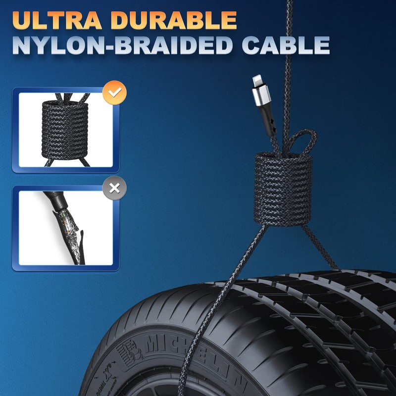 (2-Pack) iPhone Charger 3Ft for Apple MFi Certified, Strong Nylon Braided Lig... gallery