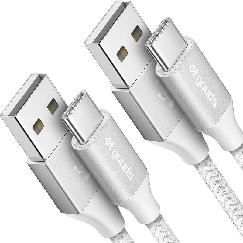 etguuds USB to USB C Cable 2ft, 2-Pack USB A to Type C Charger Cord Fast Char…