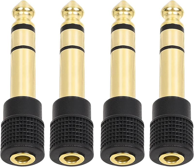 4-Pack 3.5Mm to 1/4" Adapter, Upgrade Headphone Jack Adapter, 1/4" to 3.5Mm Ster gallery