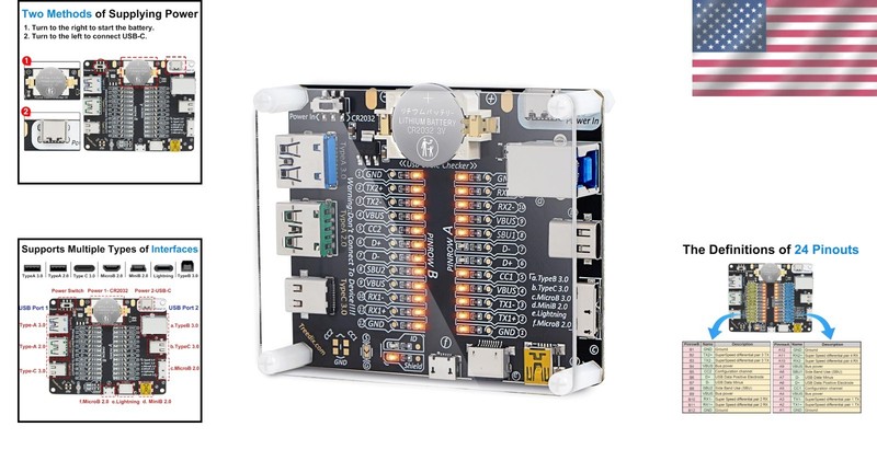 USB Cable Tester Board USB Cable Checker Data Wire with Acrylic Case Charging Te gallery