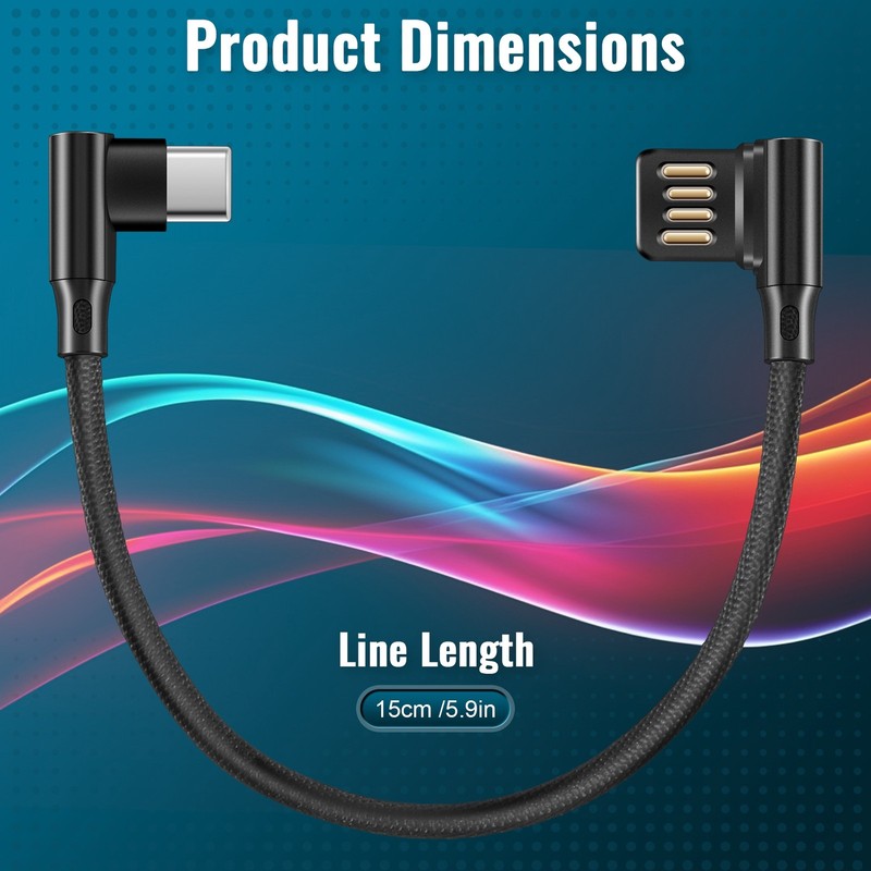 Usb-C 3.1 Type-C To Left Right Angled 90 Degree Usb 2.0 Data Cable with1257 gallery