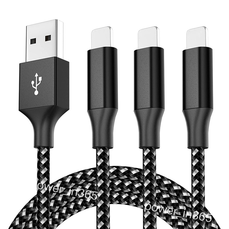 3 Pack Charging Cable Heavy Duty For iPhone 13 12 11 X XS XR 8 7 6 Charger Cord