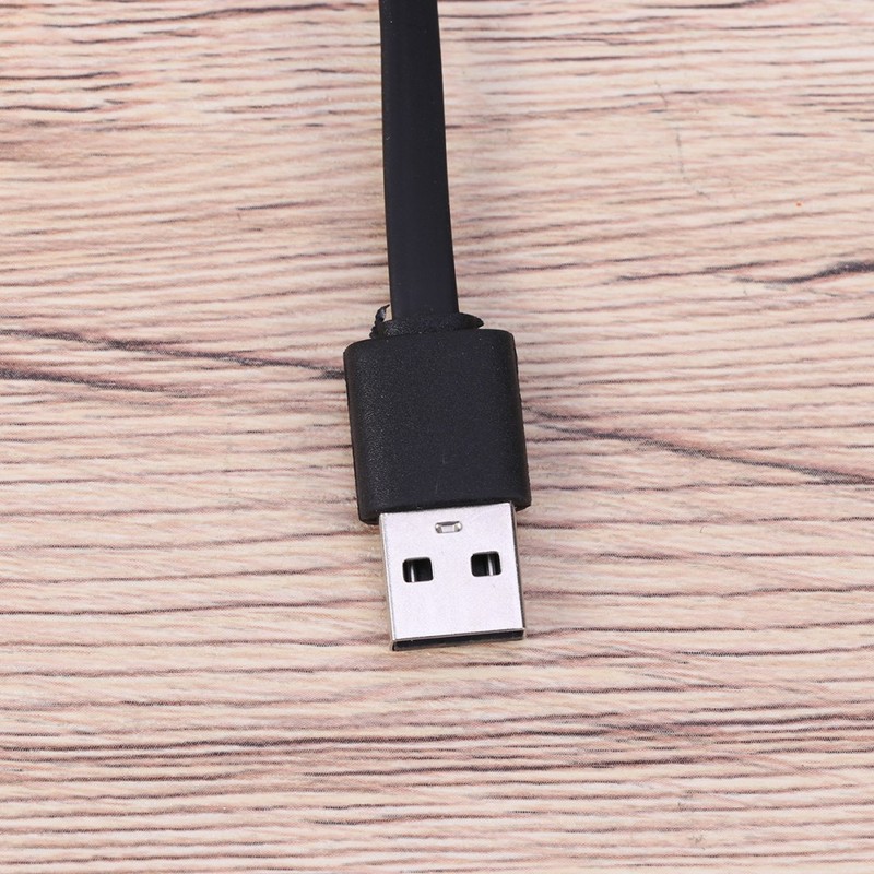 USB Charger Cable for Smartwatch Compatible with Mi Band 3 Black Flat Tpe Cord gallery