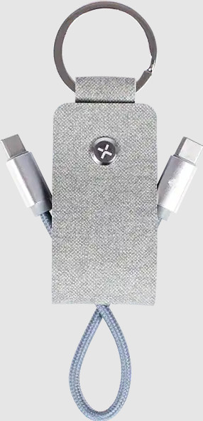 TYLT Chainlink USB-C to USB-C Portable Keychain Cable Gray gallery