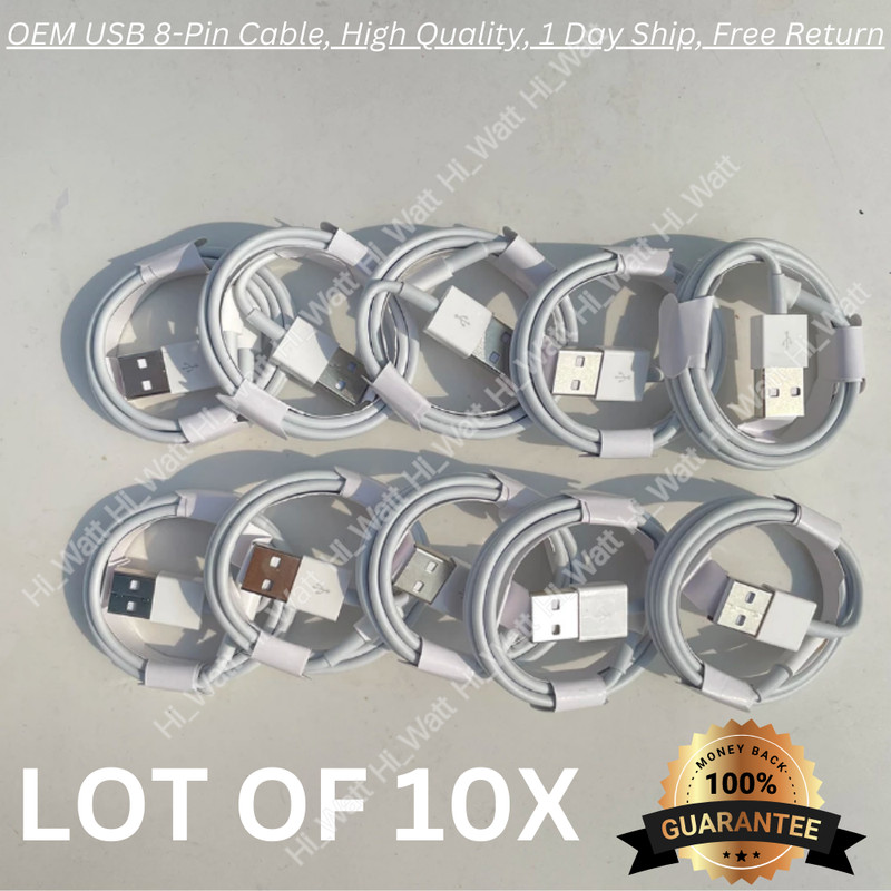 10-PACK USB Data Fast Charger Cable Cord For Apple iPhone 7 8 X 11 12 13 14 MAX