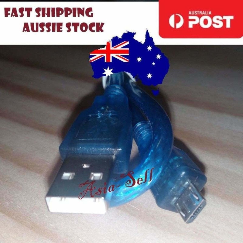 MICRO USB USB 2.0A to 5pin Male Data Charge Cable Cord Phone 30cm