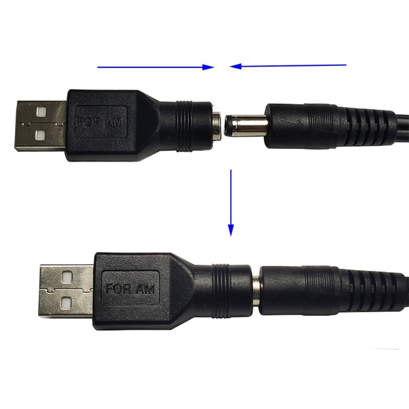Fast Transmission USB to for DC Adapter USB 2.0 A Female to for DC 5.5x2.1mm Ada gallery