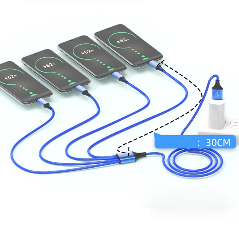 Multi Charging Cable Multi USB Cable Nylon Braided 3/4/5 in 1 Multiple gallery