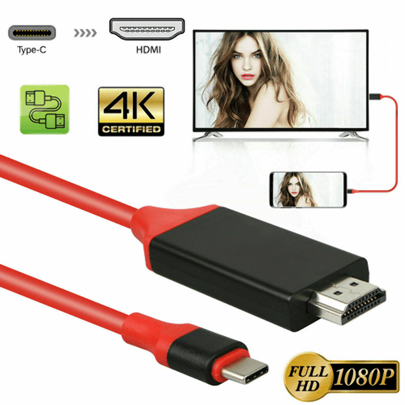 6FT USB-C Type C to HDMI HDTV TV Cable Adapter For iPhone 16,16 Plus, 16 Pro Max gallery