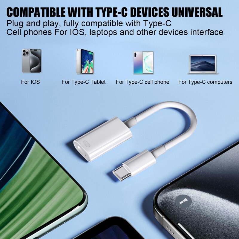 iOS to USB-C Adapter Charging Data Cable For Apple iPhone 15 iPad Mac gallery