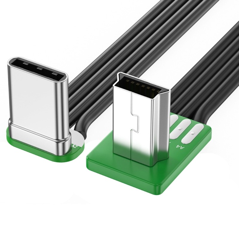Silicone Cable Angled Type C to USB Cable for Easy Connection in Small Area gallery