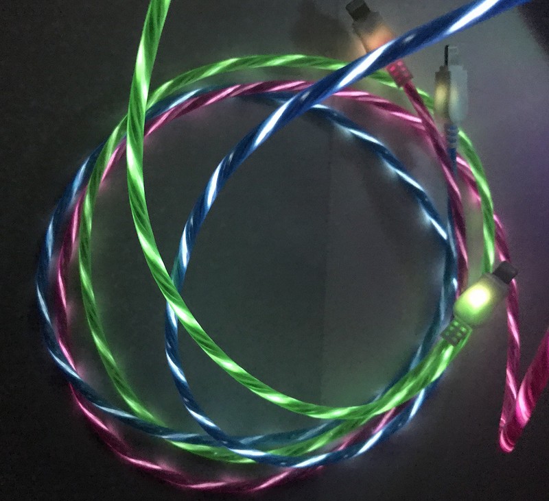 3ft LED el light-up data sync USB charger cable FOR apple iPhone 8 7 6 plus 5s X gallery