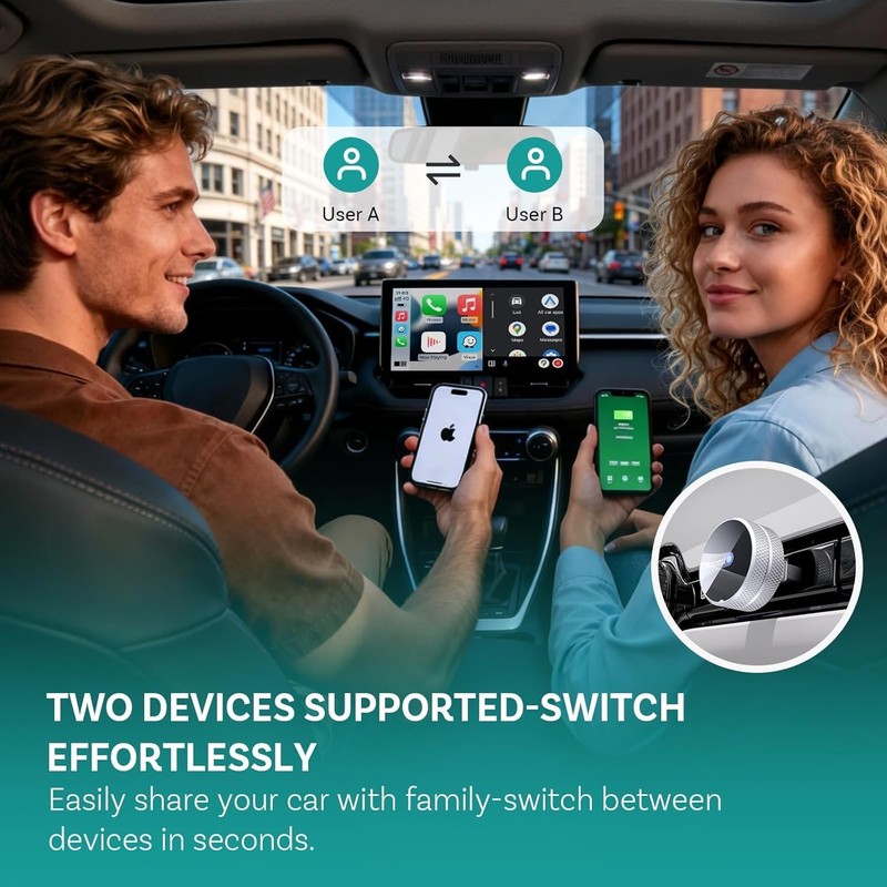 OTTOCAST Mini Tube 2026 Wireless CarPlay & Android Auto Adapter Plug & Play NEW gallery
