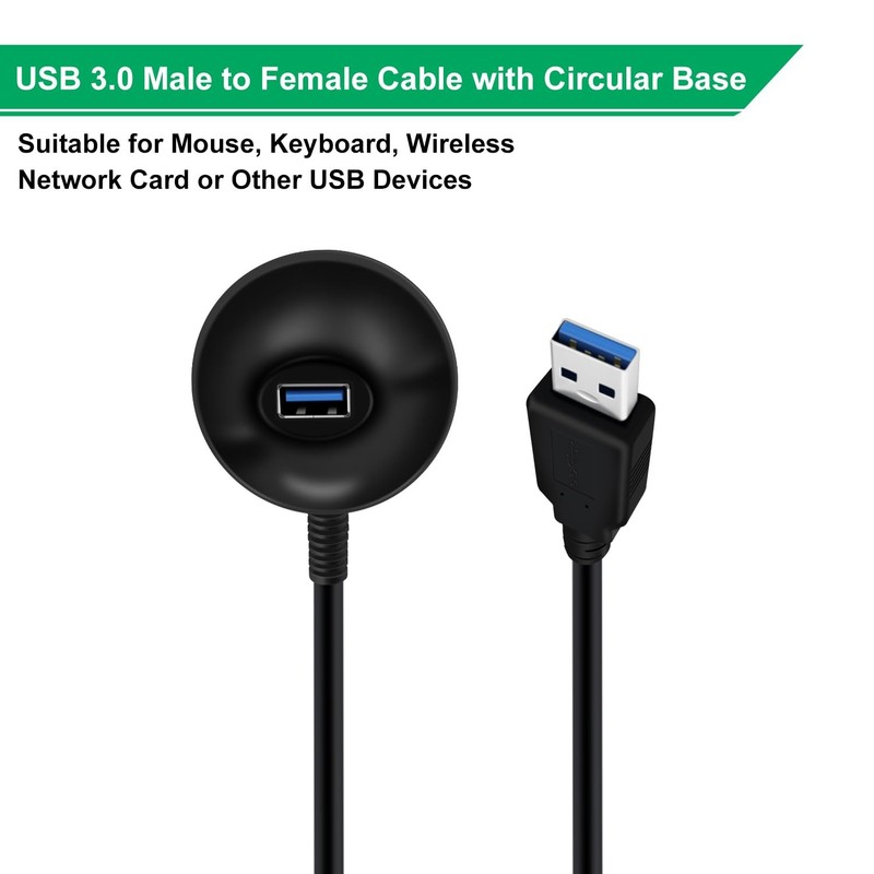 USB 3.0 Extension Cable with Pedestal 5Gbps USB 3.0 Male to Female Cable for ... gallery