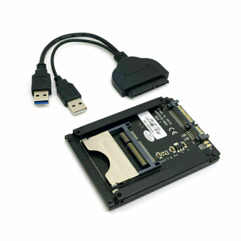 Cablecc 2.5″ Hard Disk Case SSD HDD SATA 22Pin to USB3.0 to CFast Card adapter