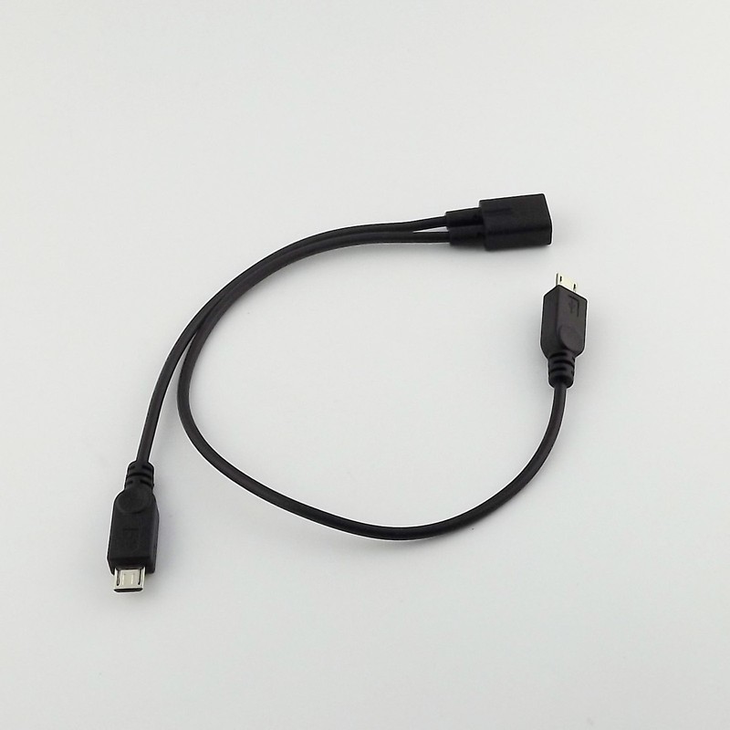 Micro USB 2.0 Female Y 1 to 2x Micro Male Splitter Extension Data Charger Cable gallery