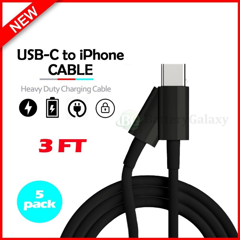 5X Fenzer USB-C Cable Charger Sync Data Cord for iPhone 7/7 Plus/8/8 Plus/SE