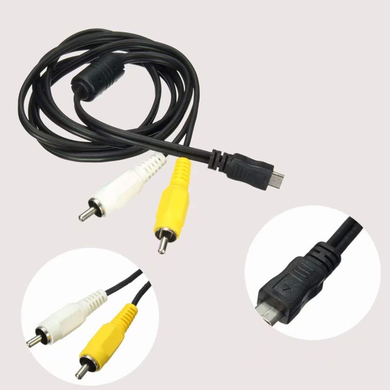 Micro USB Male to 2 RCA AV Audio Video Adapter Cable Cord for Mobile Phone gallery