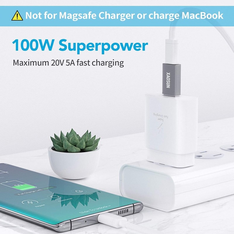 USB C Female to USB Male Adapter 10Gbps Data Sync Fast Charging 2Pk Adapter-Gray gallery