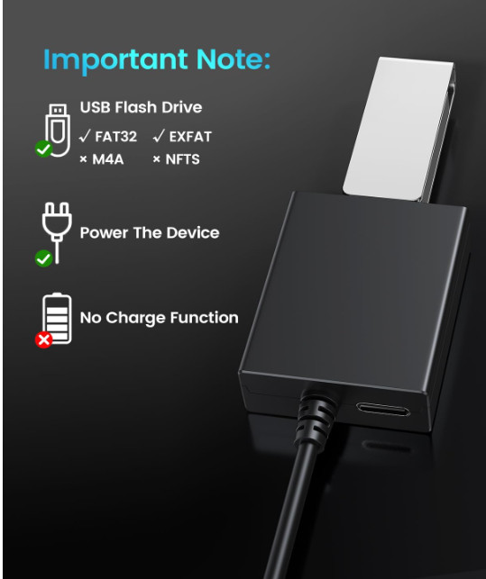 USB to Aux Audio Adapter, 3.5Mm Male to USB Female for Playing Music with USB Dr gallery