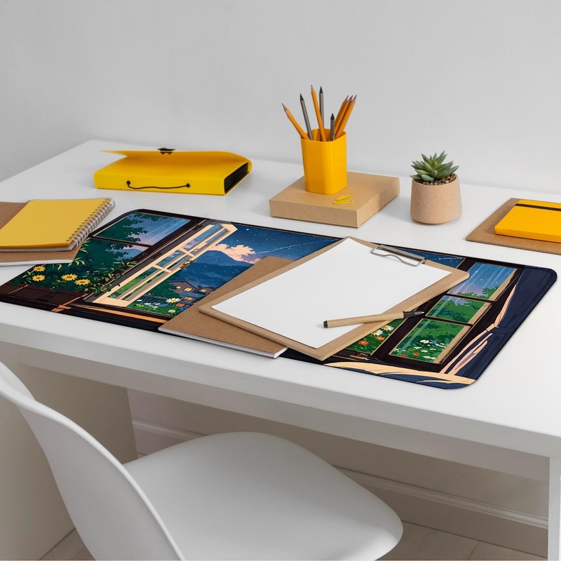 Black Cat Perched on a Windowsill Gaming Mouse Pad with Non-Slip Rubber Base,... gallery