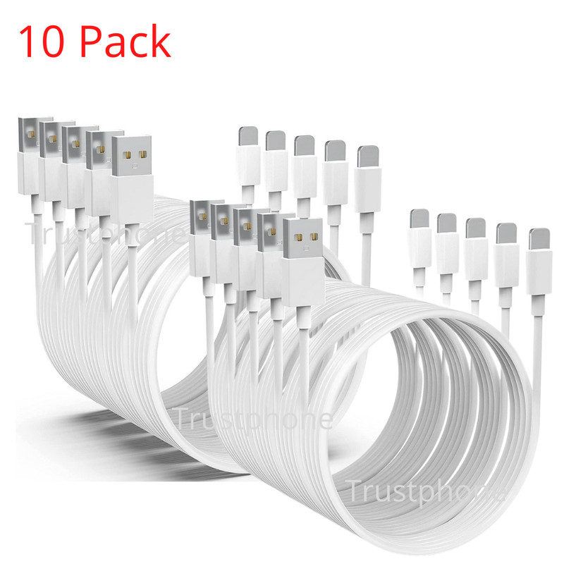 10 Pack Fast Charger USB Cable For Apple iPhone 6 7 8 X XS XR 11 12 13 Pro IPad