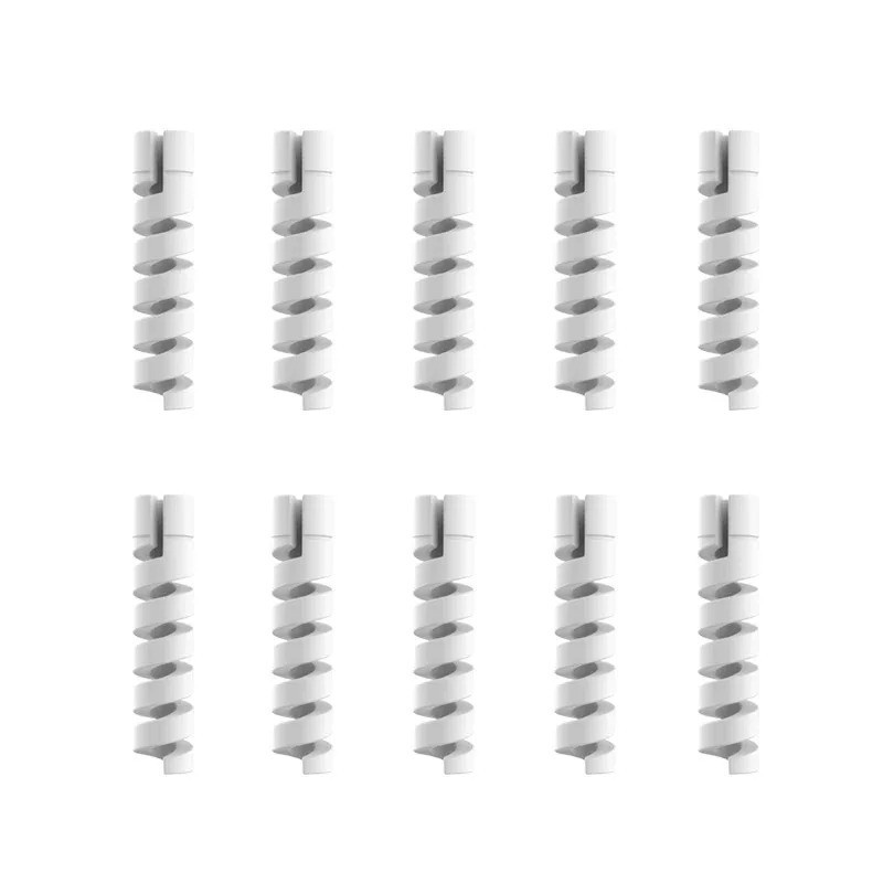 10PCS USB Cable Protector Charging Cable Spiral Silicone Protective Sleeve Wire
