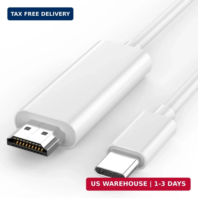 [Apple MFi Certified] USB C to HDMI Cable Adapter for iPhone 17 to TV, 4K@60Hz T