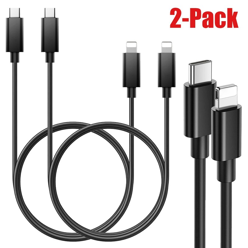 2x Super Fast Charger Type C to For iPhone 14 13 12 11 Pro Max Xs XR 8 7 6 Plus