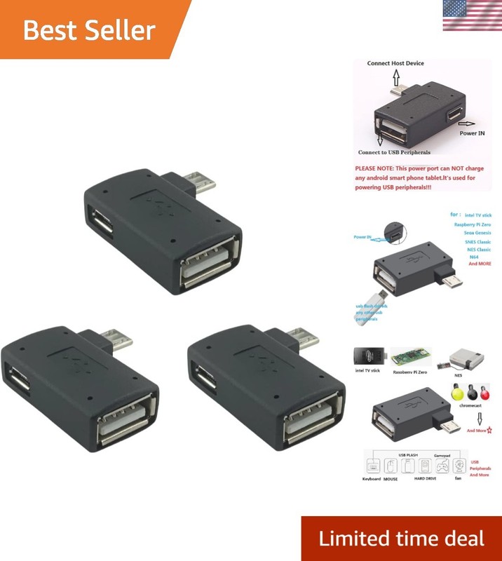3 Pack USB OTG Cable Adapter – Connect Keyboards, Mice & More to Fire TV Stick