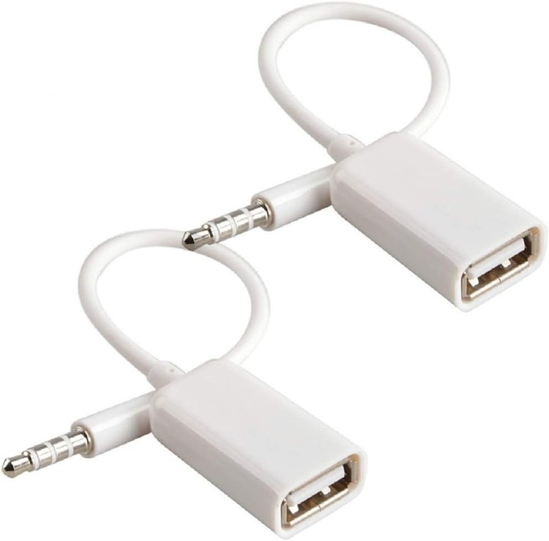 AUX to USB Adapter, 3.5mm Male Audio Jack to USB 2.0 Female Converter Cable, ... gallery