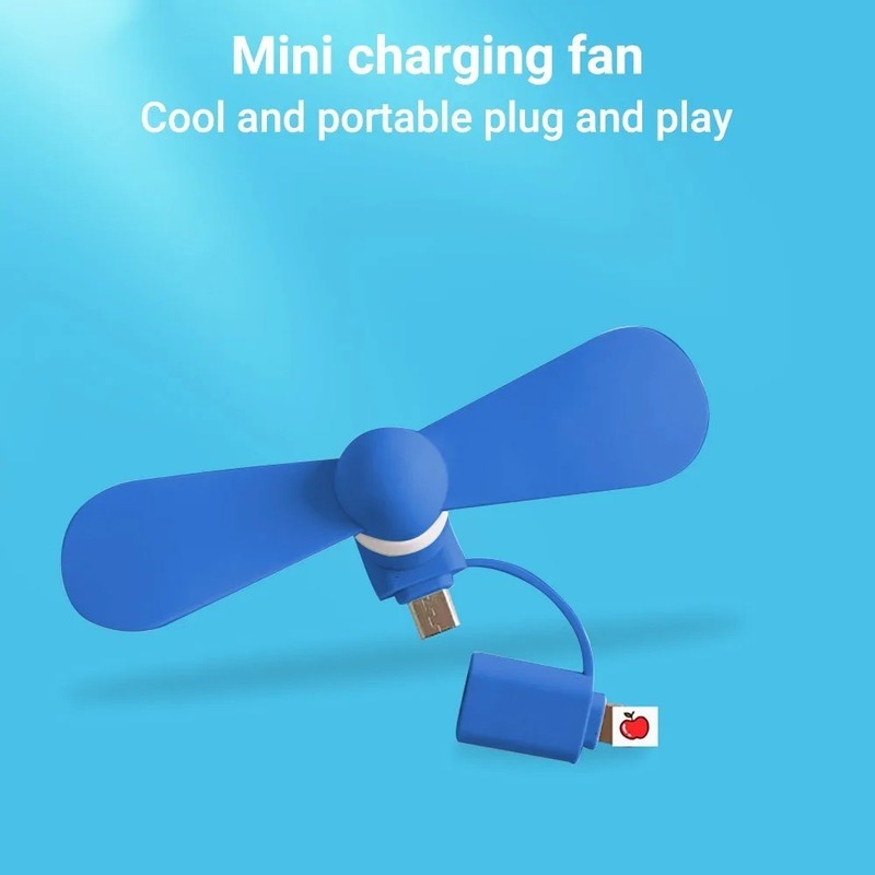 Type C Mini Portable Fan for Phone MicroFan for SmartPhones for iPhone 17 16 15 gallery