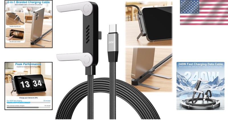 Invisible Holder Charger Cable - 240W Fast Charge gallery