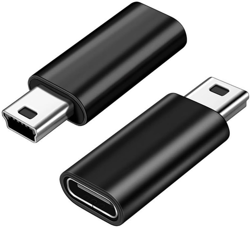 USB C to Mini USB Adapter 2 Pack, USB Type C Female to Mini USB 2.0 Type-B Male gallery