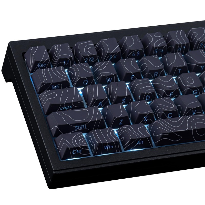 Tsungup Custom Keycaps,PBT Side Print Keycap Set – Shine Through 135 Keys Con…
