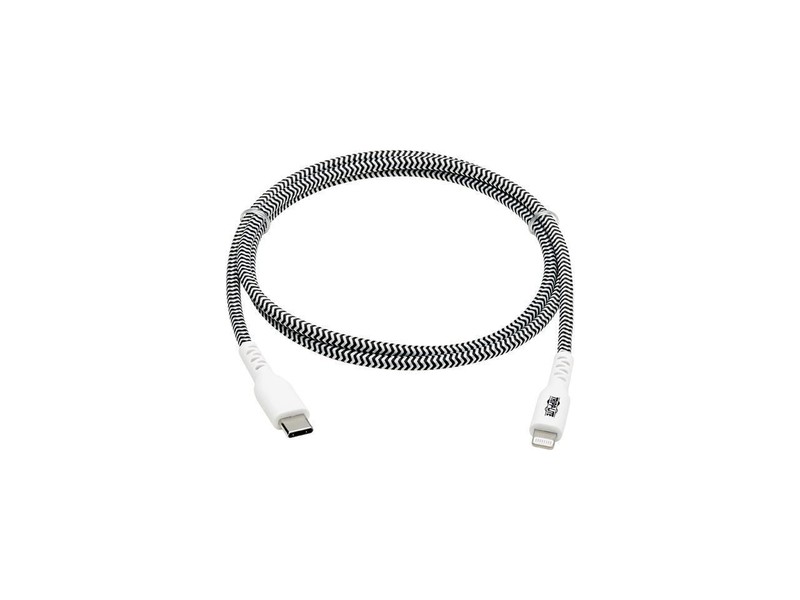 Tripp Lite M102-003-HD Black / White Heavy-Duty USB-C to Lightning Sync/Charge C