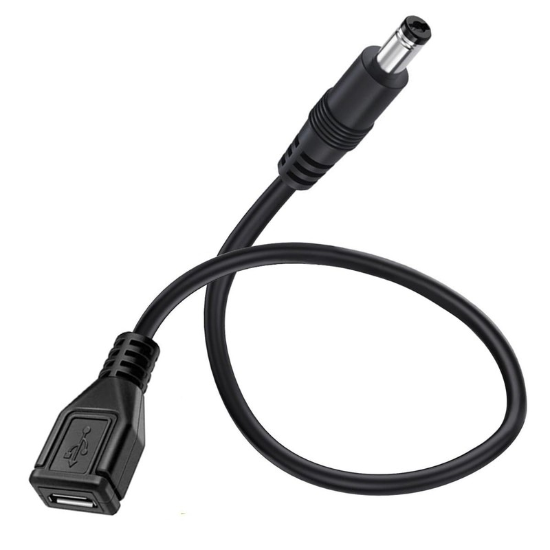 0.2M 3A DC 5.5×2.5mm Male To Micro USB 5 Pin Female Power Extension Cable