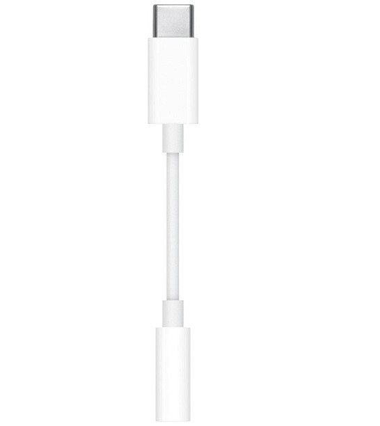 Apple MU7E2AM/A USB-C to Headphone Jack Adapter - White gallery
