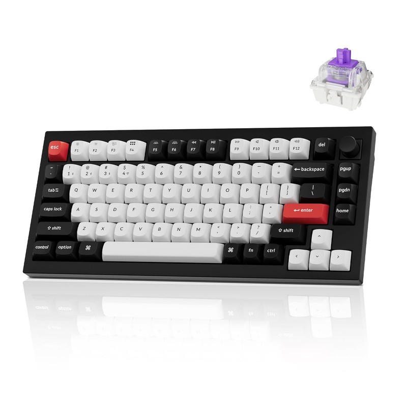 Keychron Q1 HE Wireless Custom Mechanical Keyboard with Hall Effect Gateron D…