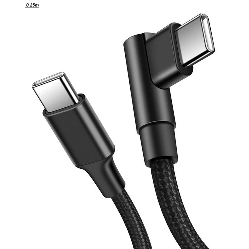 100W USB C to USB C Fast Charging Cable 90° Angle PD Cord gallery