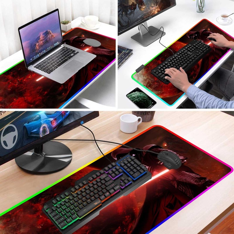 Large Gaming RGB Mouse Pad Custom Mouse Pads, Mousepad with Non-Slip Rubber B... gallery