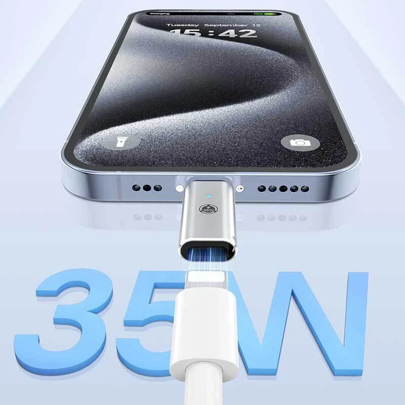 35W USB-C Male to iOS Female Adapter + lanyard For iPhone 16 15 Pro Max Plus lot gallery