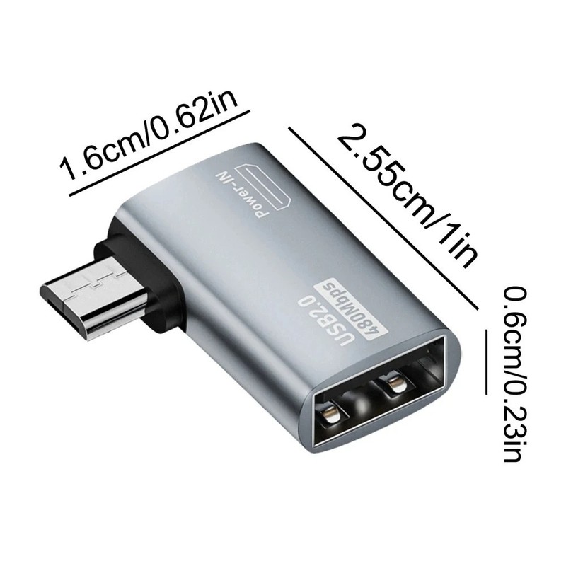 2pc USB OTG Micro Adapter Fire for Stick Cable Power 2-In-1 Devices Pack Powered gallery