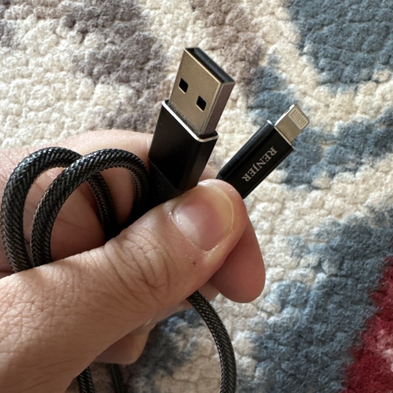 RENUIER USB-A to old iphone Braided Nylon Charging Cable, Black gallery